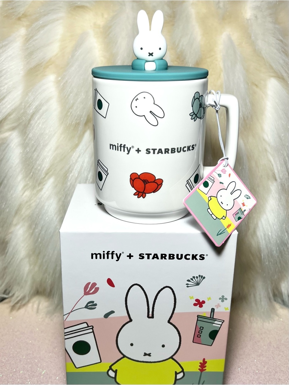 ✨🐇 NWT 2026 Miffy x Starbucks Ceramic 14oz Mug w/ Silicone Lid w/ Keepsake Box